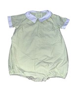 Little English Infant Gingham Romper 18M Green White Cotton Blend Baby O... - £26.60 GBP