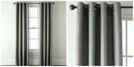 2PC Thick Solid Grommet Panel Window Curtains Drapes 63&quot; - Gray Noah - P02 - £39.11 GBP