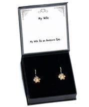 My Wife is an Awesome CPA. Wife Sunflower Earrings, Motivational Wife Gi... - £38.40 GBP