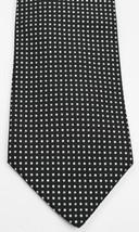 NWT Brooks Brothers Black With Small Silver Squares 4 Inch Long Silk Tie... - $66.49