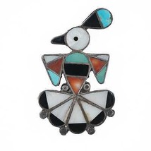 40&#39;s-50&#39;s Zuni channel inlay silver bolo tie slide - £183.51 GBP