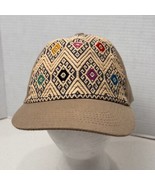 Woven Diamond Pattern Hat Colorful Accents Baseball Cap - $30.07 CAD