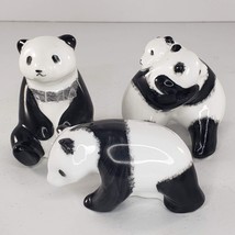 Fine Bone China Panda Bear Figurine Lot Hugging Taiwan - $23.36