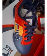 Fila Original Fitness Shoes Boys Sz 6.5 White Blue Red Low Top Sneakers - $888.57 MXN