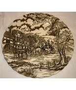 ROYAL MAIL FINE STAFFORDSHIRE IRONSTONE 10&quot; BROWN DINNER PLATE ENGLAND - £9.49 GBP