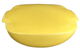 Pyrex Yellow Covered Dish Square Handled Lid Yellow Casserole Bowl 1.5 QT 515B - £47.18 GBP