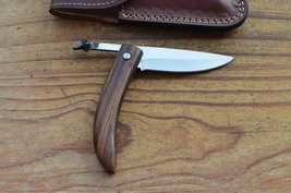vintage handmade stainless steel folding knife - $45.00