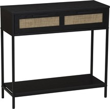 Black Oak Bungalow Console Table By Household Essentials. - £132.97 GBP