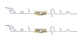 United Pacific Chrome Rear Quarter Panel Emblem Set 1953-1954 Chevy Bel Air - £87.15 GBP