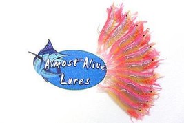Almost Alive Lures Artificial Soft Plastic 3-1/4&quot; Shrimp Hooked Pink/Yellow (10) - £14.38 GBP
