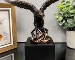 8" H King of The Skies Patriotic Bald Eagle Landing On Rock Figurine Wit... - $59.99