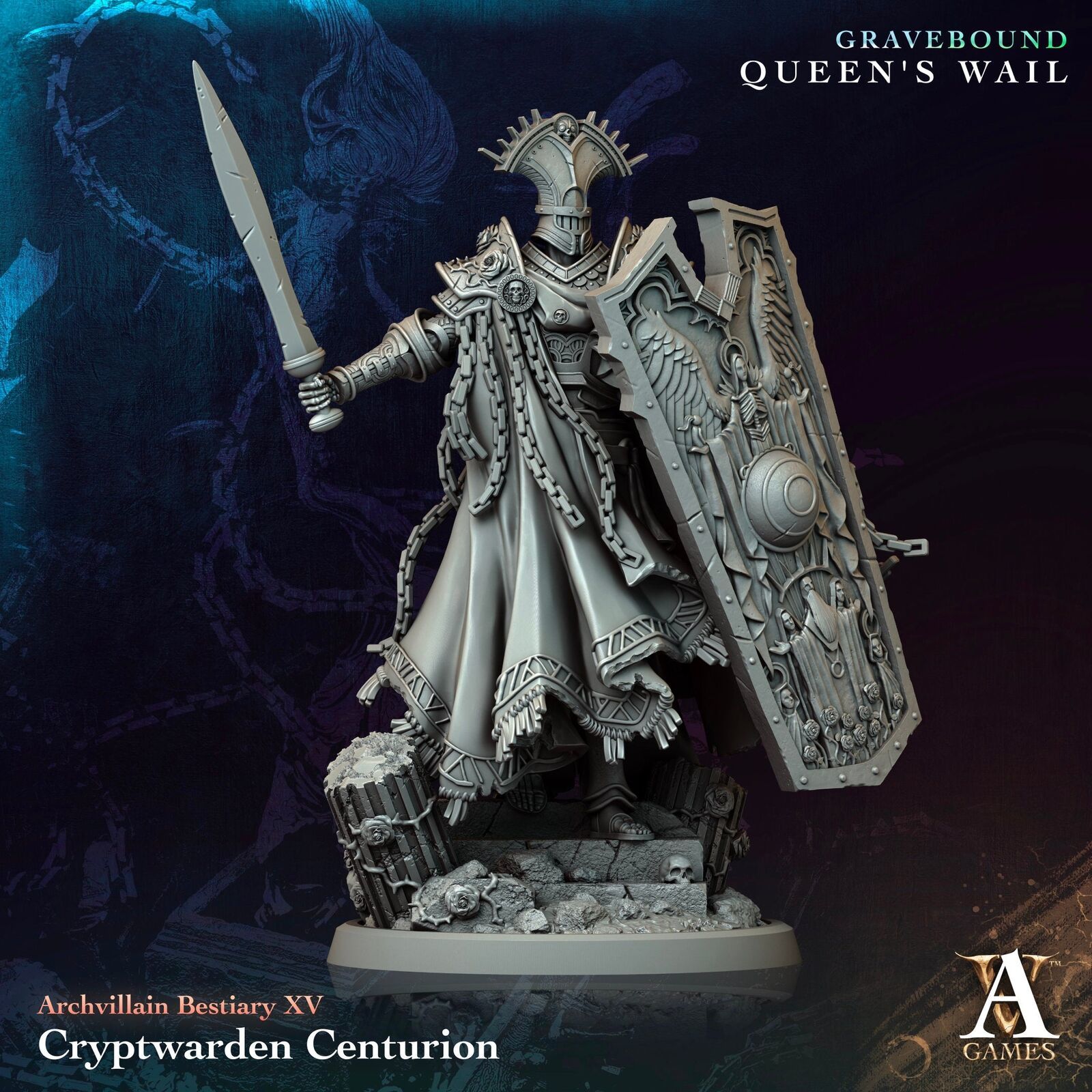 3D Printed Archvillain Games Cryptwarden Centurion Archvillain Bestiary ... - $6.64+