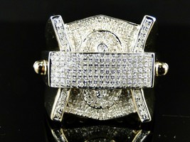 1.35Ct Men&#39;s Real Diamond Fashion Designer Pinky Ring 925 Sterling Silver - £175.16 GBP