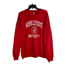 Nicholls State Womens Sweat Shirt Adult Size XL Red Long Sleeve SPA NSU Pullover - £20.13 GBP