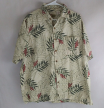 Caribbean Pineapple Men&#39;s Hawaiian 70% Silk Casual Shirt Size XL - $14.54