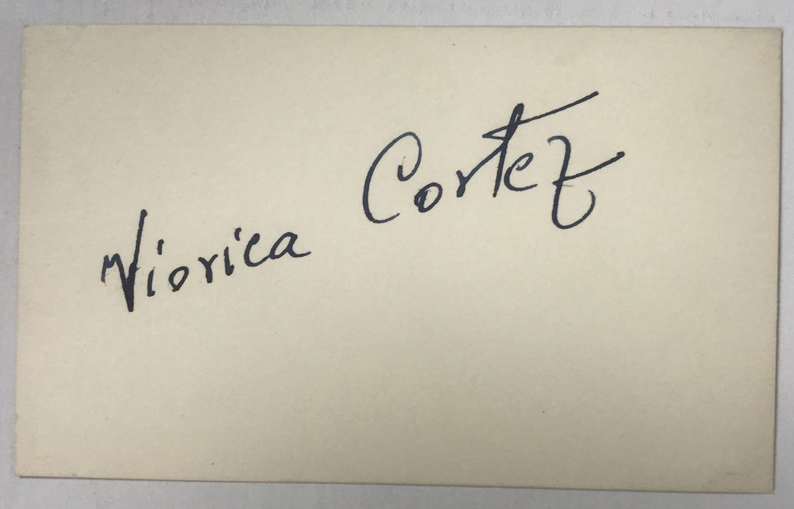 Primary image for Viorica Cortez Signed Autographed Vintage 3x5 Index Card - Opera Legend