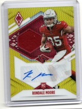 2021 Panini Phoenix Rondale Moore Yellow Prime Rookie RC Patch Auto Card 30/75 - £11.00 GBP