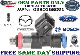 OEM Bosch x1 Fuel Injector for Mazda &amp; Ford &amp; Lincoln &amp; Mercury 3.5L V6 3.7L V6 - £36.86 GBP