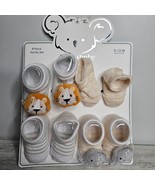 KOALA BABY 4 Pack Socks Set Lion Elephant Unisex Size Infant 0-12 Months - $13.55 CAD