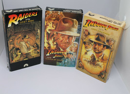 Indiana Jones trilogy VHS lot set of 3 Harrison Ford Last Crusade Temple... - £15.15 GBP