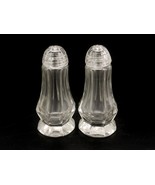 Vintage Glass Salt &amp; Pepper Shakers, Tapered Octagon, Footed, Dome Screw... - $541.69 MXN