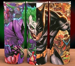 Batman &amp; Joker Comic Book Retro Style Tumbler - £15.17 GBP