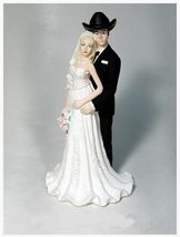 “Looks Like You” Personalized My Dream Western Cowboy &amp; Bride Wedding Cake Top - £79.13 GBP