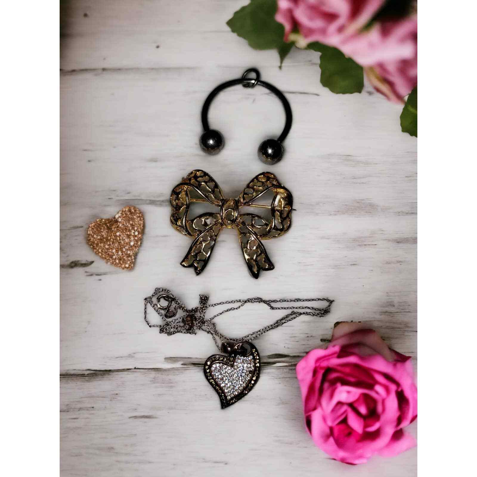 Gold filled heart necklace jewelry lot - $31.68