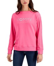 MSRP $60 Tommy Hilfiger Shine Logo Sweatshirt Pink Size XL (STAINED) - $24.94