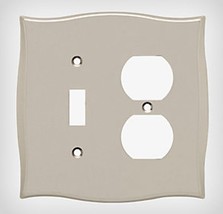 144047 Lyla Vintage Nickel Single Switch Single Duplex Outlet Cover Plate - £16.47 GBP
