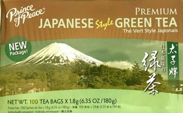 1 Box, Prince of Peace Premium Japanese Green Tea 6.35Oz/180g - 100 Tea Bags - £10.46 GBP