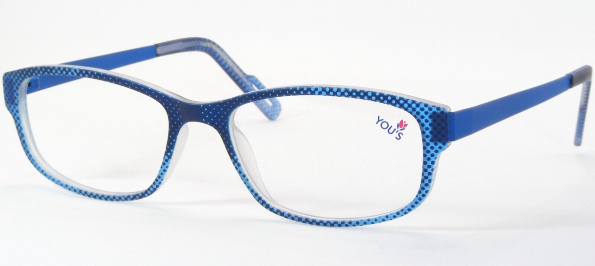 YOU&#39;S Eyewear 937 203 Blue UNIQUE RARE EYEGLASSES GLASSES FRAME 49-17-130mm - $134.75 CAD