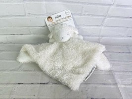 Blankets & Beyond White Lamb Sheep Fuzzy Curly Plush Security Blanket Lovey Toy - £35.89 GBP