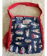 Cath Kidston Kids Blue Red Spaceshuttle Spaceship Zipper Insulated Lunch... - $24.50