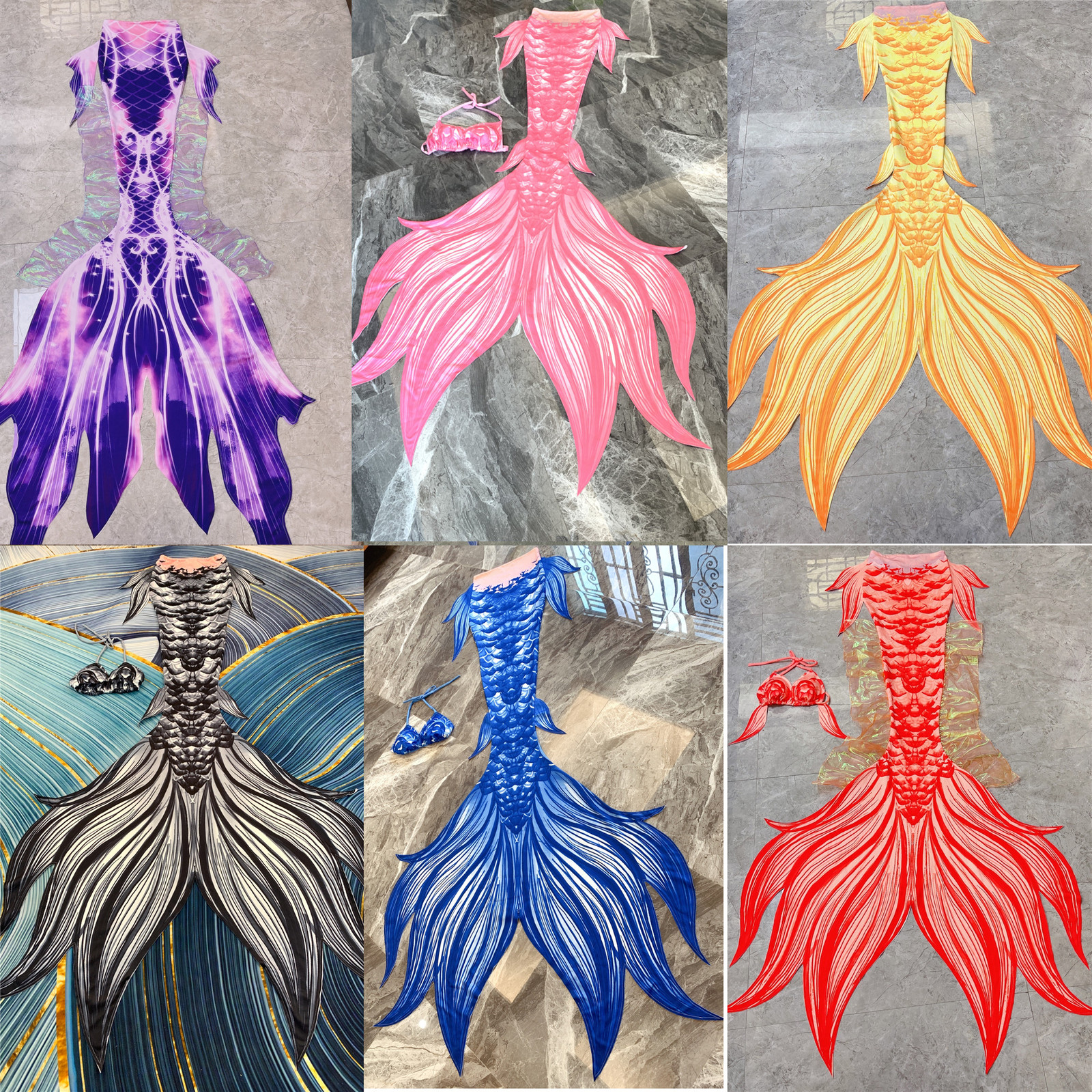 Big Mermaid Tail Swimsuit Swimming Dress for Adult Tail Skin mermaid costume