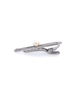 Mikimoto Estate Akoya Pearl Tie Bar Sterling Silver 6.73 mm 5.91 Grams M172 - $3,495.58 MXN