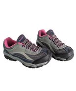 Brahma Sacha Steel Toe Safety Shoes Women&#39;s 8.5 Gray Pink Sneakers Leath... - $659.18 MXN