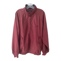 Vtg 1990s IZOD Men&#39;s Burgundy Bomber Jacket M – Crest Logo, Zip Front, M... - $34.85