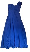 Bill Levkoff Solid Blue One Shoulder Lined Dress Women&#39;s Size 12  SAMPLE - £25.72 GBP