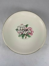 Cunningham and Pickett &quot;Magnolia&quot; Gold Rim Floral Salad Dessert Plate 5.5&quot; - £7.42 GBP