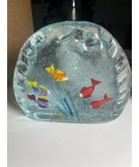 Vintage Italian Murano Glass Paperweight Tropical Fish Aquarium - €192,38 EUR