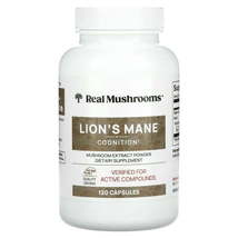 Real Mushrooms Lion&#39;s Mane, Mushroom Extract Powder, 120 Capsules - $24.00