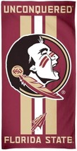 NCAA Florida State Seminoles Beach Towel Striped Logo Center 30&quot; by 60&quot; WinCraft - £21.70 GBP