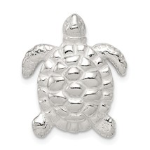 Sterling Silver Sea Turtle Charm Pendant Sea Life Jewerly 23mm x 17mm - £16.45 GBP