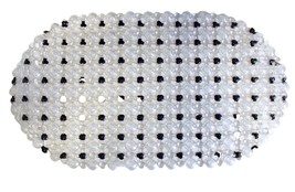 Cobblestone Park Bathroom Tub &amp; Bath Mat Anti-Slip 27&quot; x 15&quot; Bathmat Dotted - $11.76