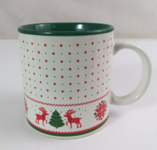 Vintage Potpourri Press Christmas Trees &amp; Reindeer 3.5&quot; Coffee Cup Japan - €8,32 EUR