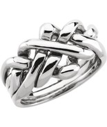 Sterling Silver Men&#39;s 4-Piece Puzzle Ring - £289.50 GBP+