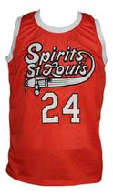 Marvin Barnes #24 Spirits of St Louis Aba Basketball Jersey Sewn Orange Any Size image 4