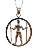 Long Man of Wilmington Necklace Pendant 925 Sterling Silver 18&quot; Chain Boxed - £29.99 GBP