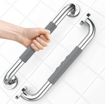 OPOVE 16-inch 2-Pack Grab Bars for Bathtubs and Showers, Gray Anti-Slip Shower - £34.36 GBP